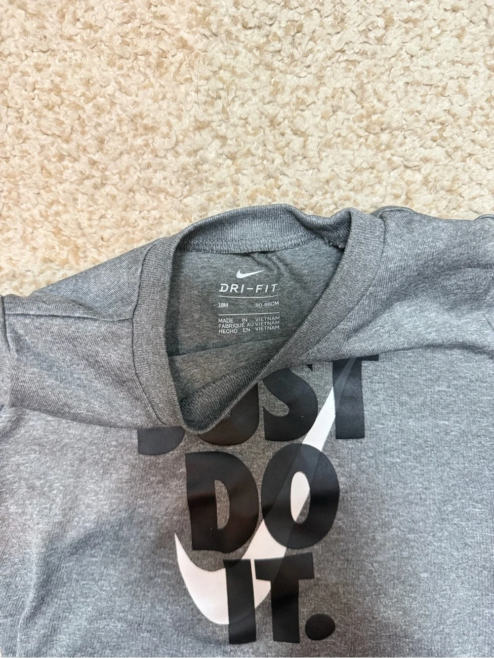 Nike Gray 'Just Do It.' Short-Sleeve Tee
